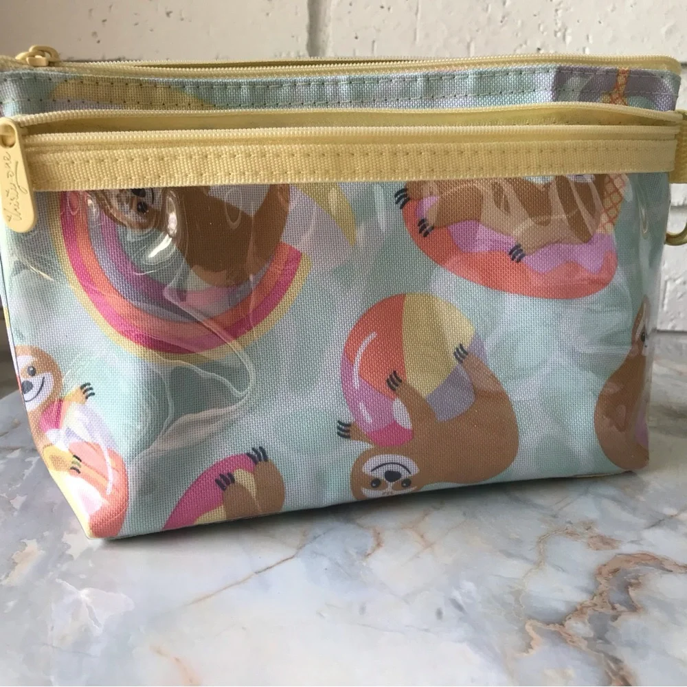 Thirty One Pencil Makeup Pouch Accessories Pool Day Sloths